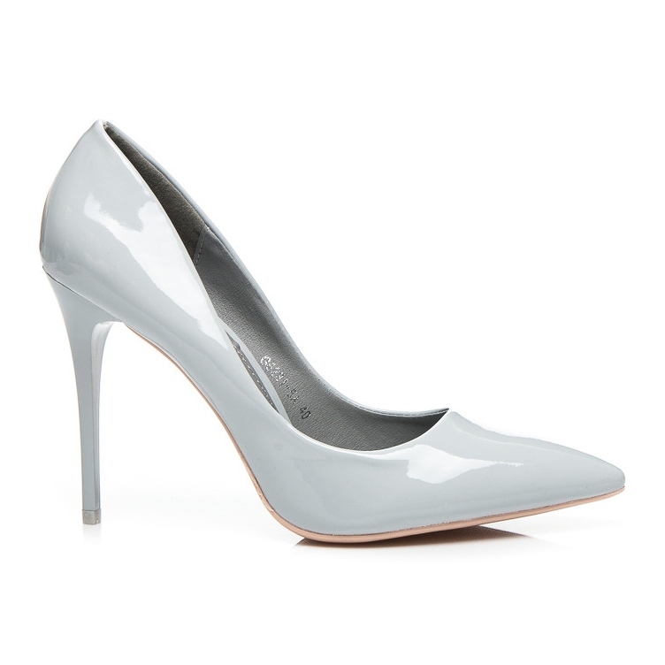 Queen Bee Lakované vysoké podpatky Passion šedá