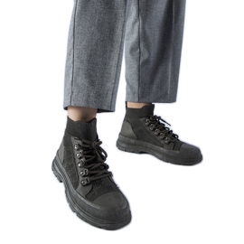 Zelené vysoké látkové tenisky Casalma zelená Zelené vysoké látkové tenisky Casalma zelená