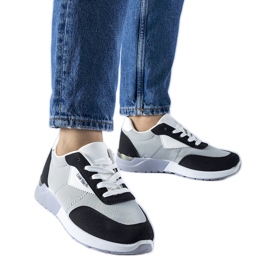 Šedočerné látkové tenisky Geraldino šedá