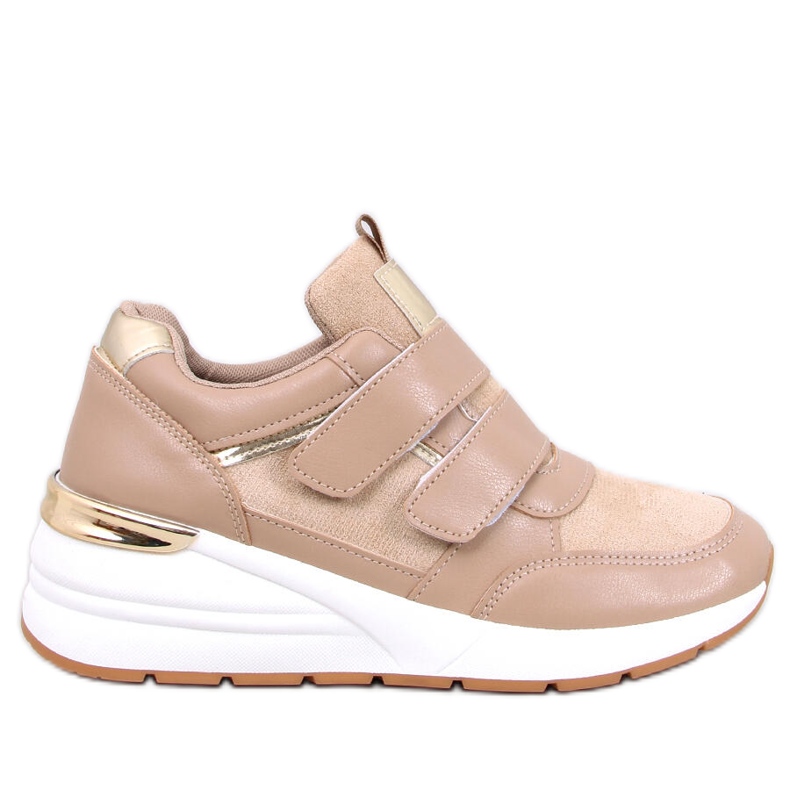 Moulton Khaki tenisky na klínku se suchým zipem béžový Moulton Khaki tenisky na klínku se suchým zipem béžový