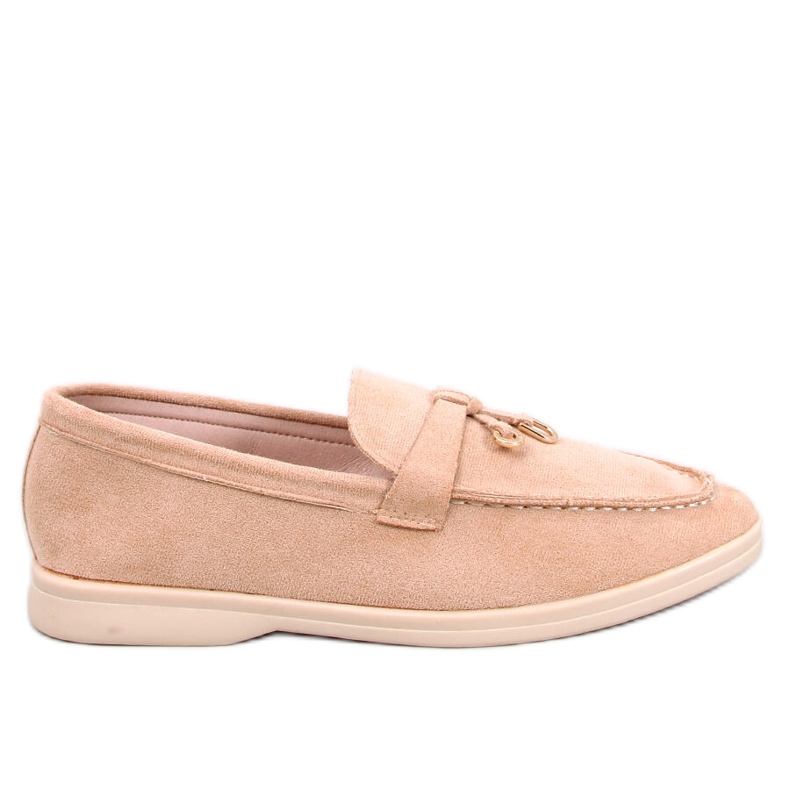 Robins Beige měkké semišové mokasíny béžový