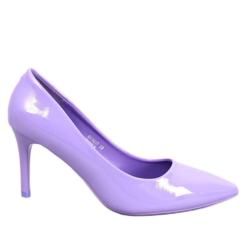 Lakované lodičky na jehlách Charlotte Purple fialový
