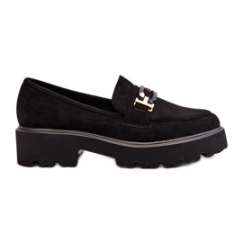 Dámské mokasíny s ozdobou černá Omavia černý