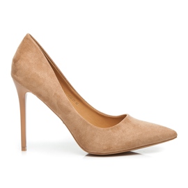 Jarní vysoké podpatky VICES hnědý Jarní vysoké podpatky VICES hnědý