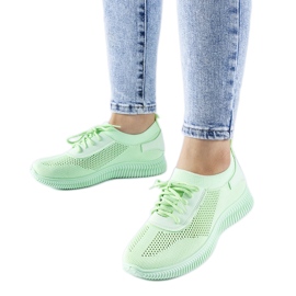 Zelené prolamované tenisky značky Pierantonio zelená Zelené prolamované tenisky značky Pierantonio zelená