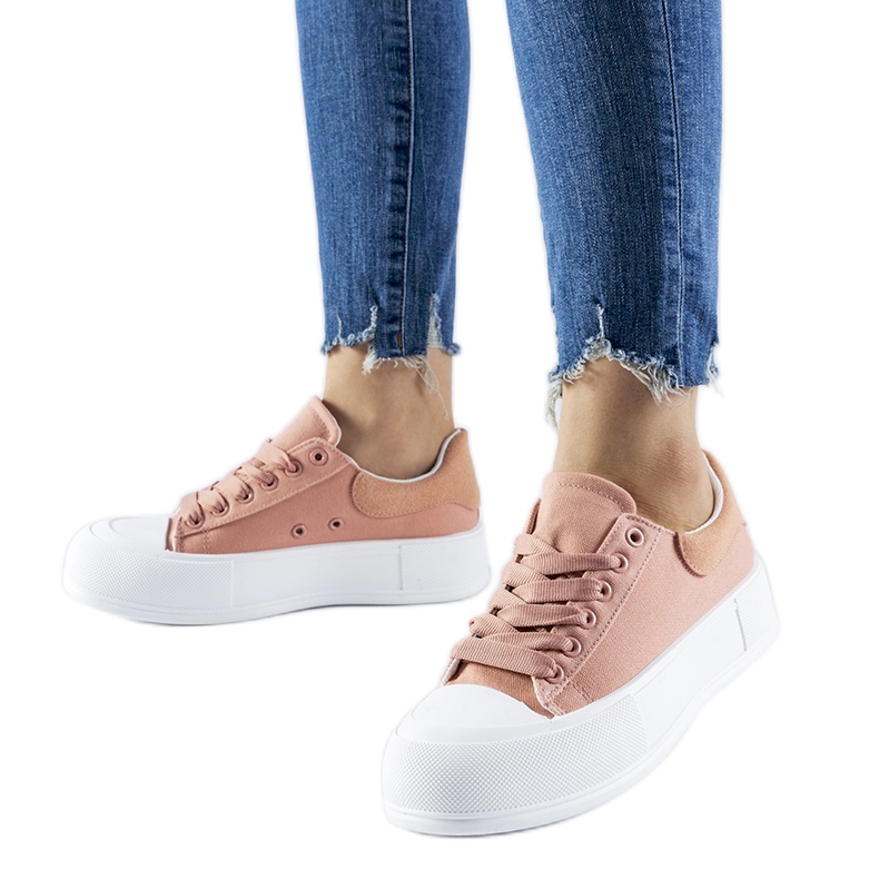 Růžové tenisky na platformě Werninger růžový