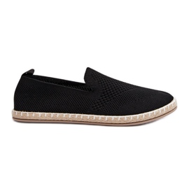 Černé dámské nazouvací espadrilky Harmonie černý