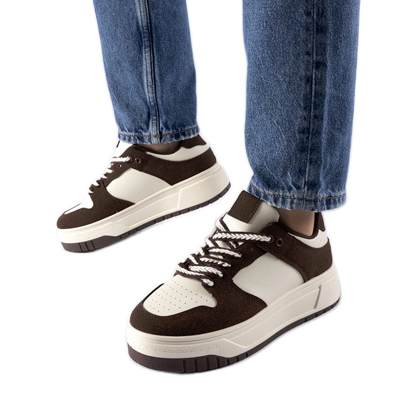 Hnědé tenisky na platformě Crim hnědý