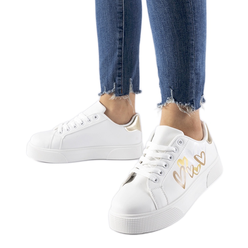 Bílé tenisky na platformě Montclair bílý