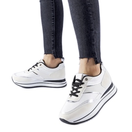 Bílé tenisky na platformě Nutter béžový