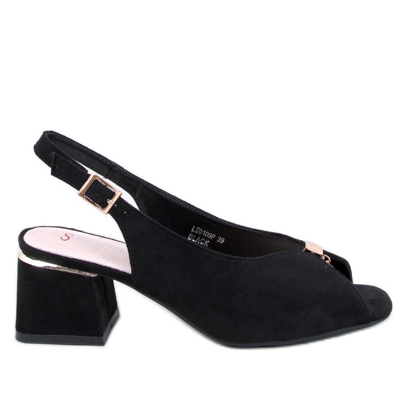 Seastar Černé sandály na vysokém podpatku Vandell černá Seastar Černé sandály na vysokém podpatku Vandell černá