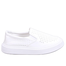 Prolamované nazouvací tenisky Towns White bílý Prolamované nazouvací tenisky Towns White bílý