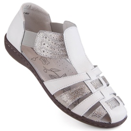 Dámské kožené uzavřené sandály, béžová, T.Sokolski béžový