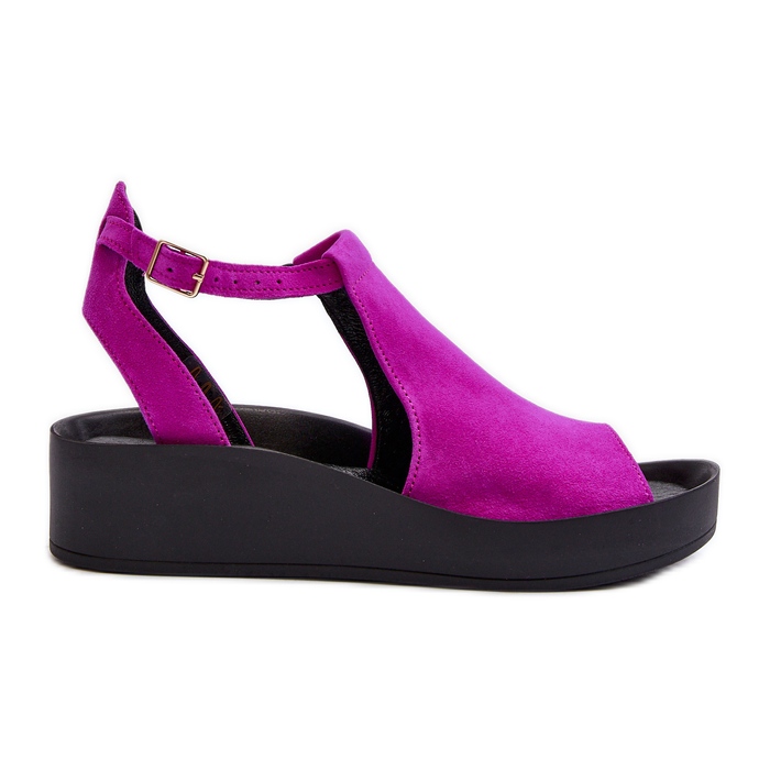 Zazoo 2914 Dámské sandály Suede Fuchsia růžový