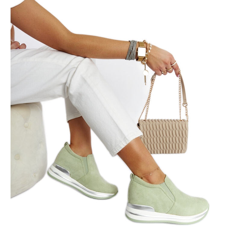 Zelené tenisky na klínku Alquippa zelená