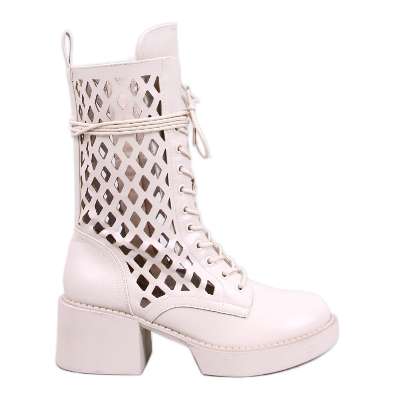 Prolamované kotníkové boty Vines Beige béžový Prolamované kotníkové boty Vines Beige béžový