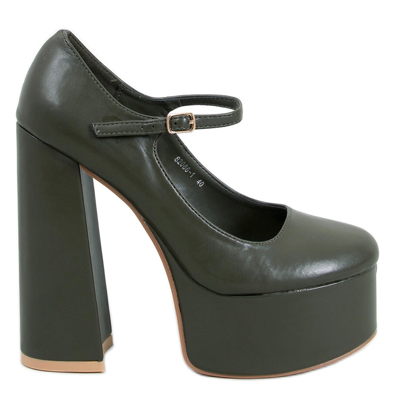 Lodičky na platformě od Rosario Armygreen zelená Lodičky na platformě od Rosario Armygreen zelená