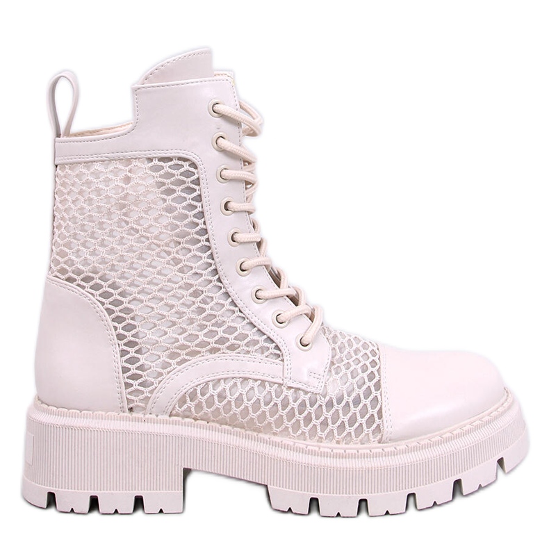 Prolamované kotníkové boty Ralston Panna béžový