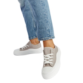 Šedé tenisky na platformě Blais šedá