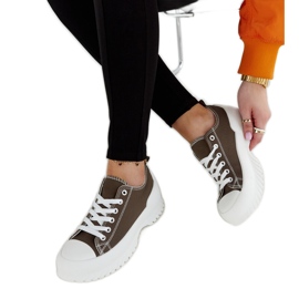 Zelené tenisky na platformě Monteleone zelený