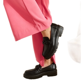 Černé mokasíny se sponou Lyle černý