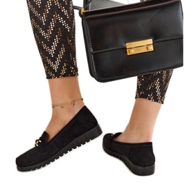 Černé semišové mokasíny Prussia černý