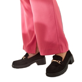 Černé semišové mokasíny Sherie černá