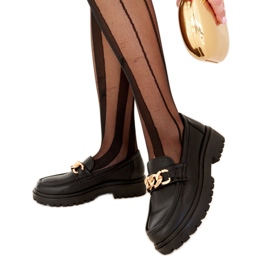 Černé mokasíny na Elenor černá