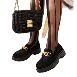 Černé semišové mokasíny Elenor černý