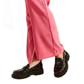 Teri černé lakované mokasíny černý