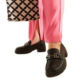 Černé mokasíny Tytti z ekokůže černý