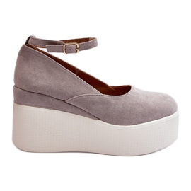 Dámské espadrilky na klínově šedé Malla šedá