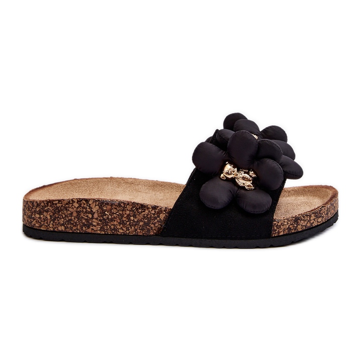 Dámské žabky s ozdobami Black Bunlia černá