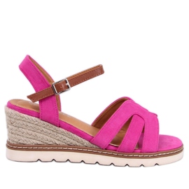 Rosco Fuchsia espadrille sandály na klínku růžový Rosco Fuchsia espadrille sandály na klínku růžový
