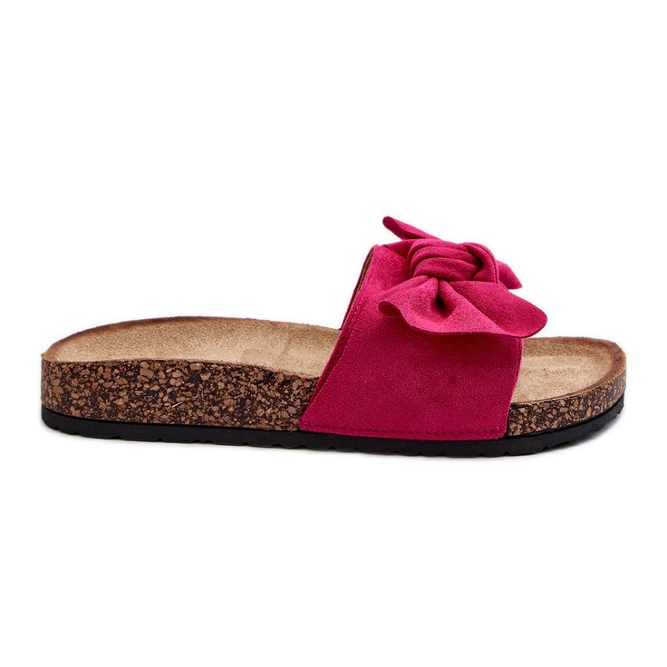 Dámské žabky s mašlí Fuchsia Ezephira růžový