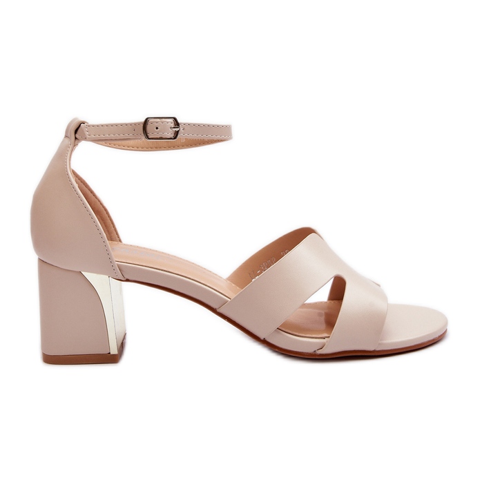 Béžové dámské sandály na vysokém podpatku Irivana béžový