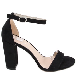 Sandály na vysokém podpatku od Ariel Black Suede černá Sandály na vysokém podpatku od Ariel Black Suede černá