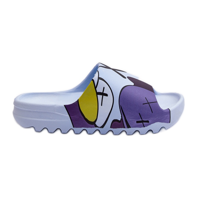 Gumové žabky s modrým potiskem monster