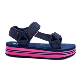 Dámské sandály na platformě Lee Cooper LCW-24-05-2754L tmavě modrá modrý
