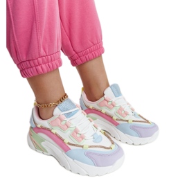 Pestrobarevné tenisky na platformě s kamínky Rutf vícebarevný