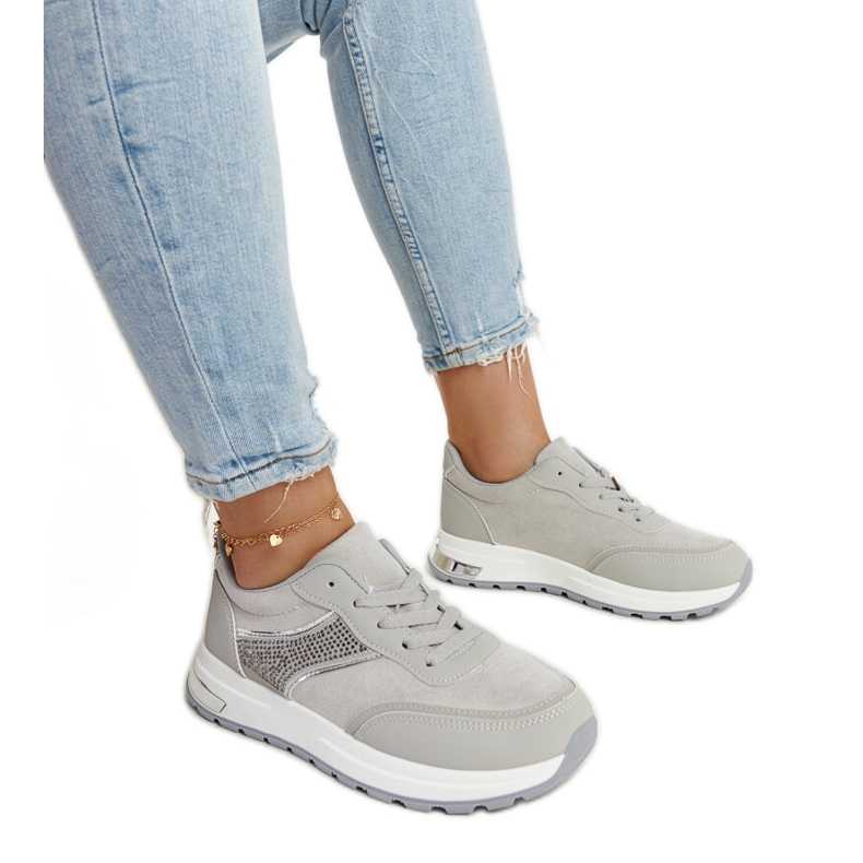 Šedé tenisky na platformě Lubna šedá