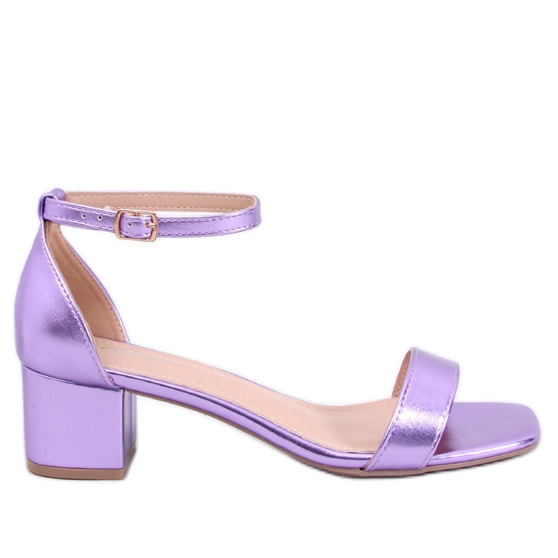 Bronx Purple sandály na vysokém podpatku fialový