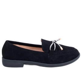 Dámské semišové mokasíny Saras Black černá Dámské semišové mokasíny Saras Black černá