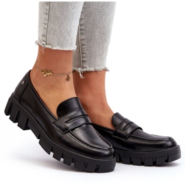 Vinceza Dámské mokasíny Eco Leather Black Seravisa černý