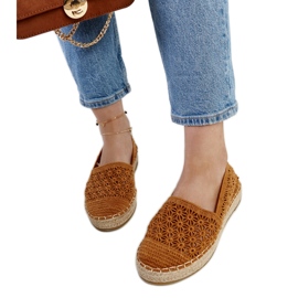 Hnědé krajkové espadrilky na platformě Samra hnědý