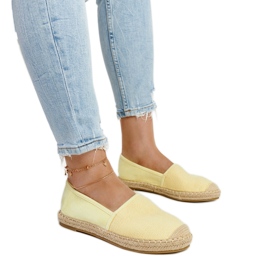 Žluté lesklé espadrilky na platformě Ming žluť