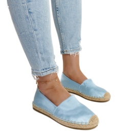Nebesky modré espadrilky s leskem na platformě Caithlin modrý