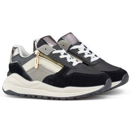 Dámská sportovní obuv pro volný čas, černé tenisky černá Dámská sportovní obuv pro volný čas, černé tenisky černá