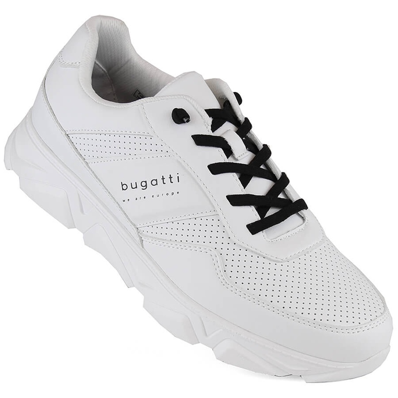 Pánská pohodlná sportovní obuv v bílé barvě Bugatti bílý