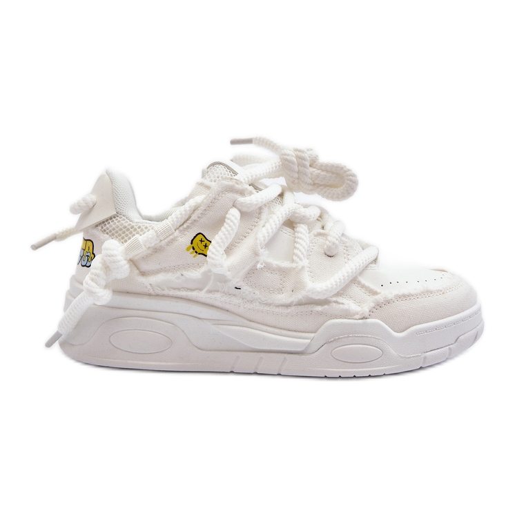 Dámské tenisky s tlustým šněrováním bílé Miatora bílý Dámské tenisky s tlustým šněrováním bílé Miatora bílý